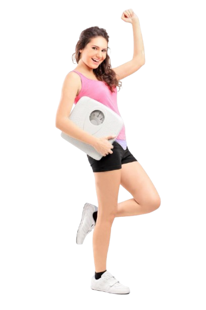 Holding a bathroom scale